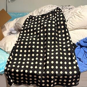 Target Black and Cream Polka Dot A-Line Skirt